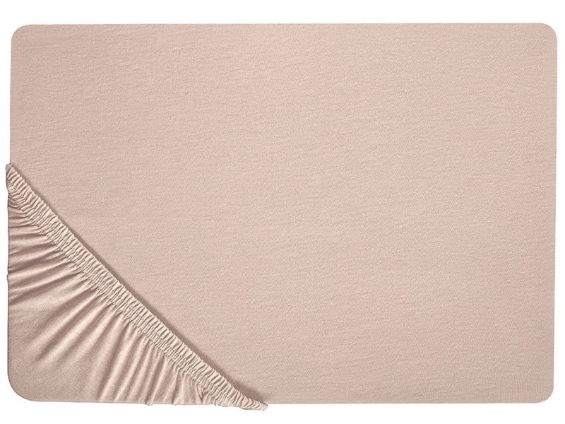 Prześcieradło z gumką Hofuf Bawełna 140x200 cm Beżowy 1 szt.