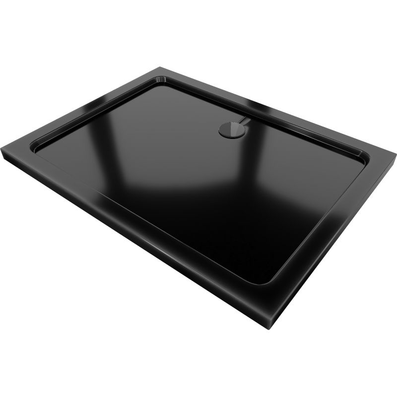 Brodzik prostokątny Mexen Flat czarny 100x80 cm 1 szt.