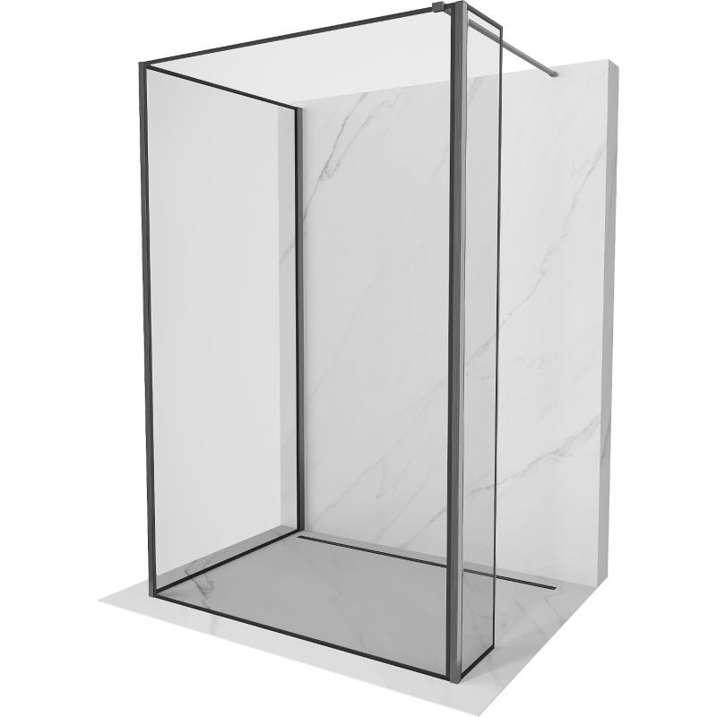 Ścianka prysznicowa walk-in Mexen Kioto czarny wzór 120x100x40 cm 1 szt.