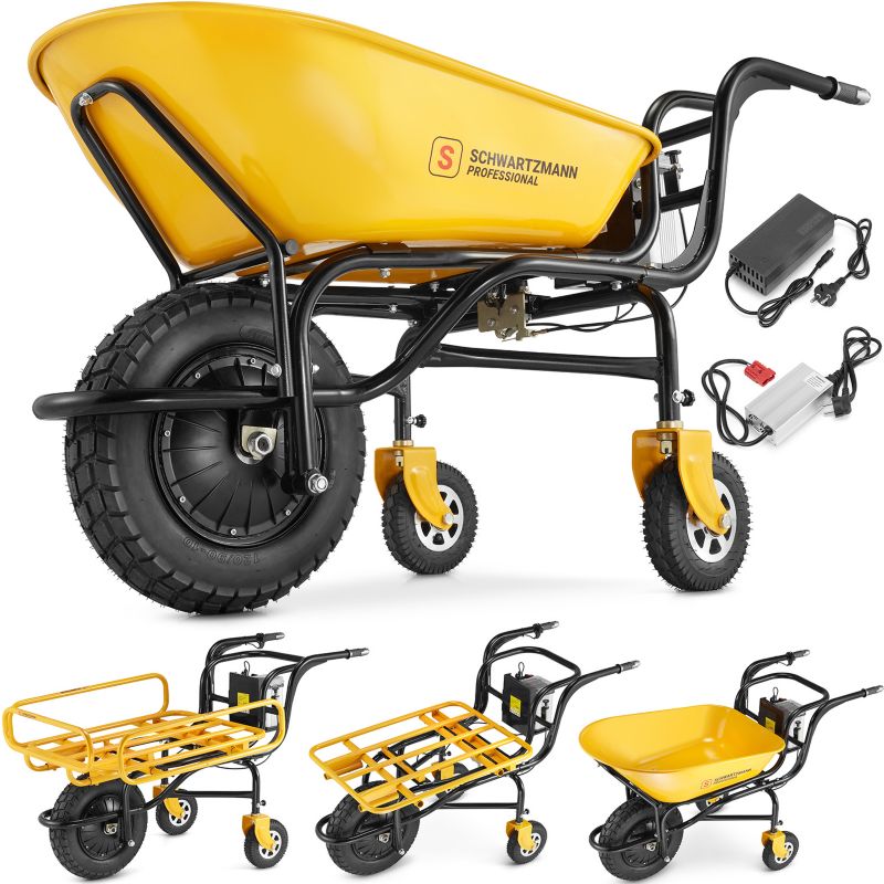 Taczka elektryczna akumulatorowa wozidło 150 kg 350 W 40 V 1 szt