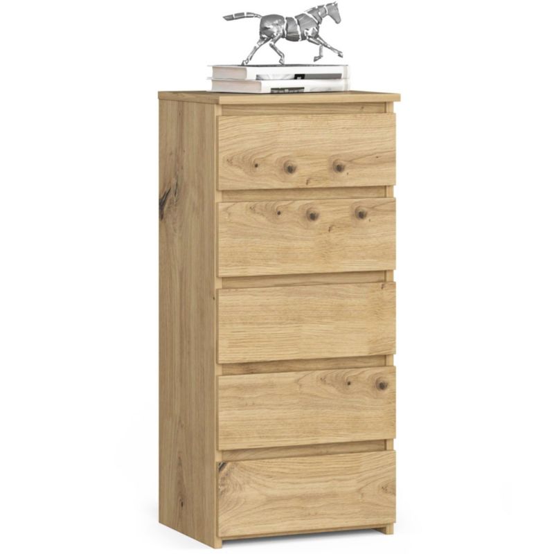Komoda Akord CL5 Dąb Artisan 40 cm 5 szuflad kolor Dąb Artisan mat 40x35x92 cm 1 szt.