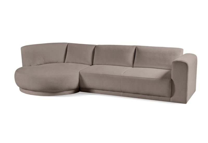 Narożnik lewostronny Bettso Lobiano 360x159 cm z funkcją spania jasnobrązowy 1szt.