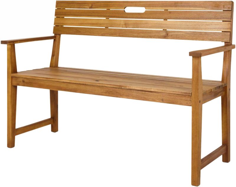 Ławka z oparciem Blooma Denia 128,5 x 57 x 89,7 cm akacja