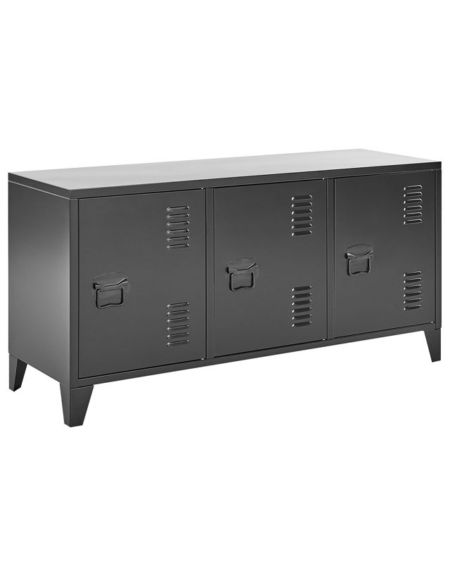 Szafka trzydrzwiowa metalowa czarna Cardiff 1 szt.