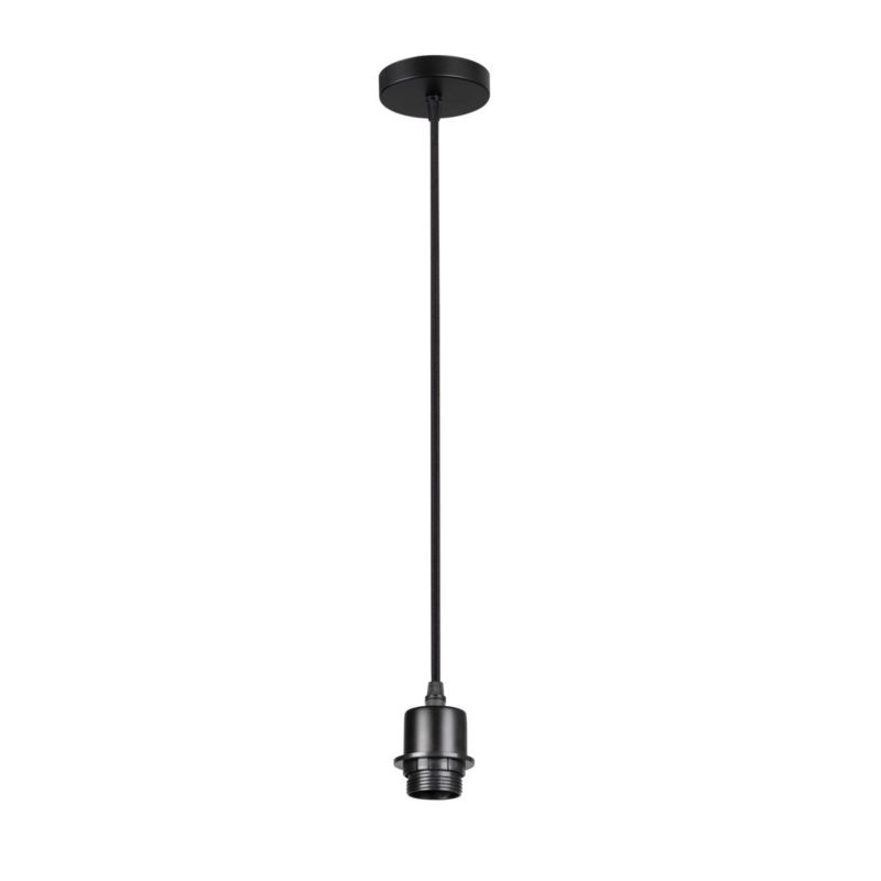 Lampa wisząca LightLogic LL PEDANT LAMP 01 B 31470 sufitowa zwis loft sznur oprawa czarna loft E27 LED regulacja 1 szt.