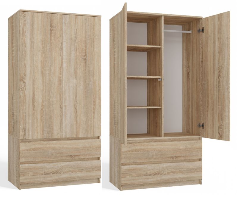 Szafa Topeshop Ss-90 Dąb Sonoma Garderoba 50x90x180 cm 1 szt.