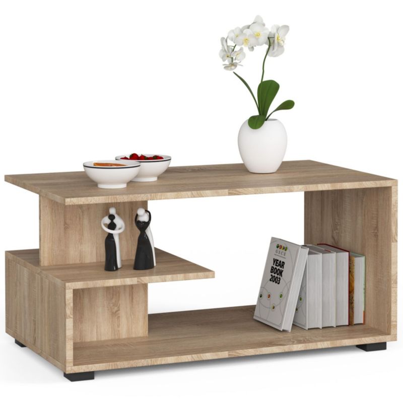 Stolik kawowy Akord Pin Dąb Sonoma 90 cm kolor Dąb Sonoma mat 90x51x45 cm 1 szt.