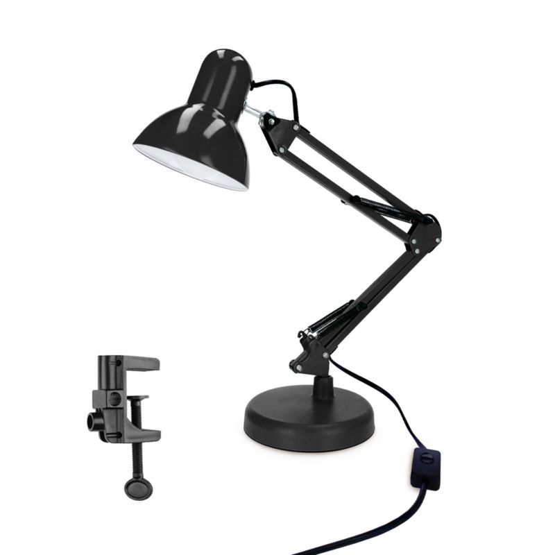 Lampka biurkowa Edo Pixi Black E27 zestaw podstawa i klips EDO777535 czarna 1 szt.