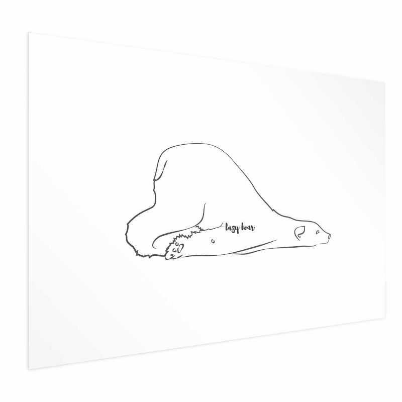 Plakat Artgeist Leniwy niedźwiedź 60x40 cm bez ramy 1 szt