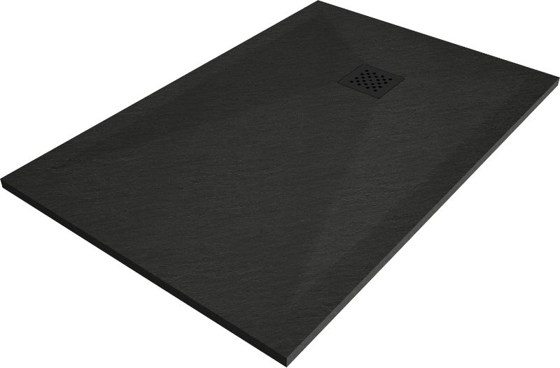 Brodzik prostokątny Mexen Stone+ czarny 100x80 cm 1 szt.