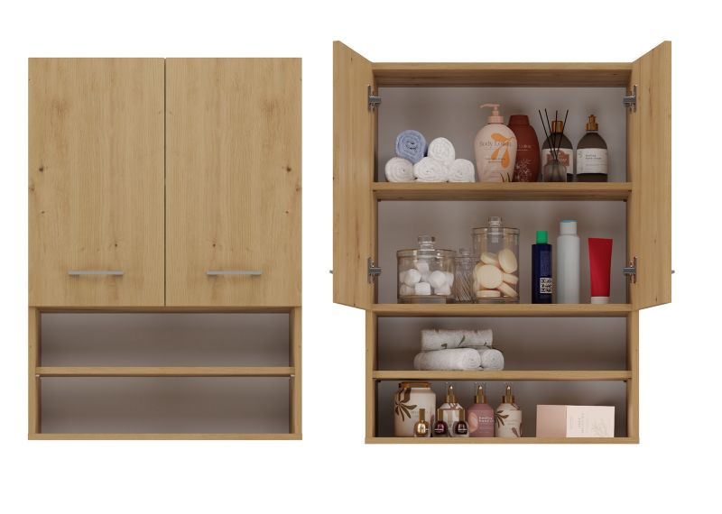Szafka Łazienkowa Topeshop Wisząca Pola Mini DK - Dąb Artisan 30x64x90 cm 1 szt.