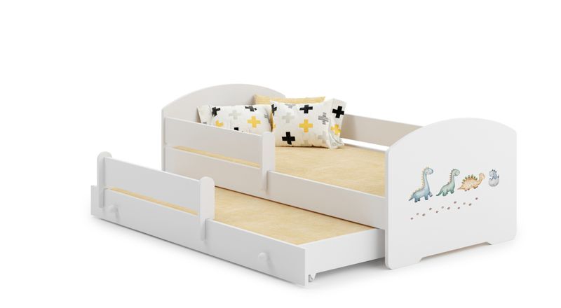 Łóżko podwójne Kobi LUK 160x80 Dinozaury 1 szt.