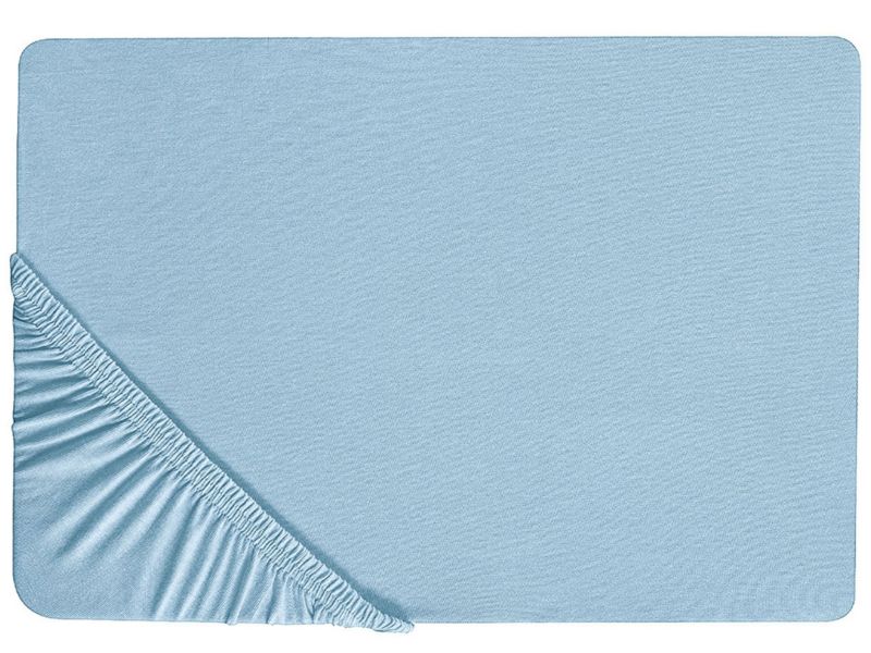 Prześcieradło z gumką Hofuf Bawełna 180x200 cm Błękitny 1 szt.