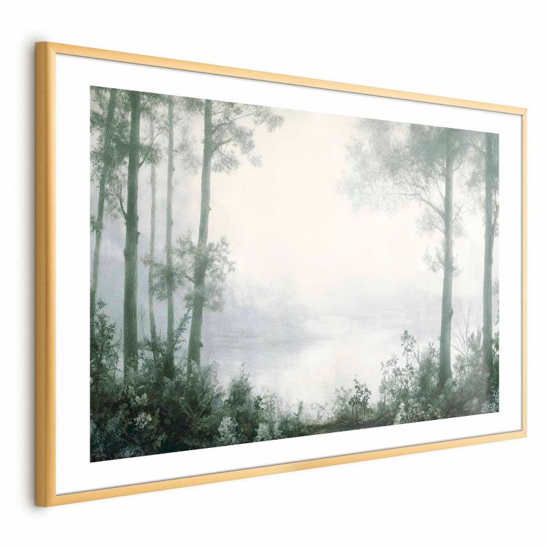 Plakat Artgeist Lasek i staw 60x40 cm z ramą złotą 1 szt