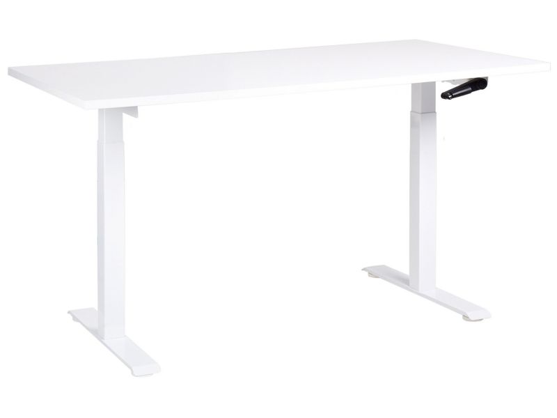 Biurko regulowane Manualny Biały Destines 160 x 72 cm 1 szt.