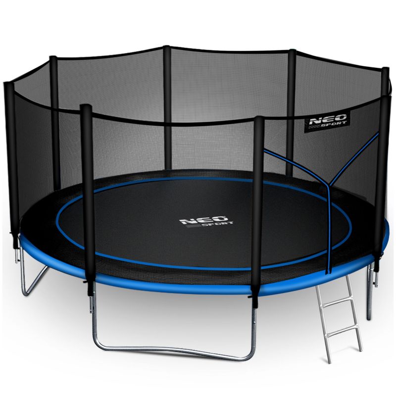 Trampolina ogrodowa Neo-Sport 374cm 12ft + drabinka + siatka zewnetrzna 1szt.