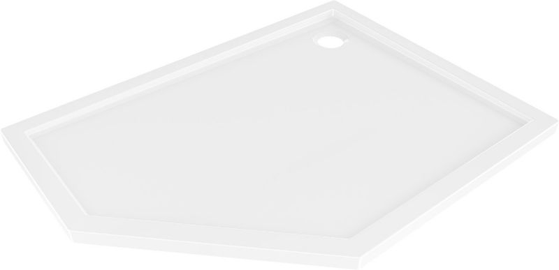 Brodzik pięciokątny slim Mexen Flow biały 80x100 cm 1 szt.