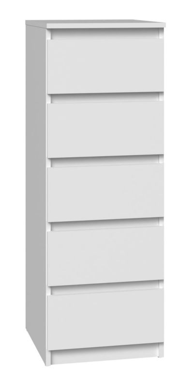 Komoda Topeshop 5 Szuflad W5 Biel Szafka 45x40x111 cm 1 szt.
