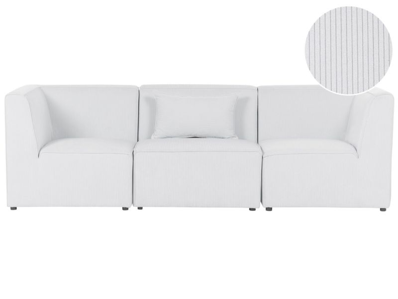 Sofa modułowa 3-osobowa sztruksowa złamana biel Lemvig 1 kpl