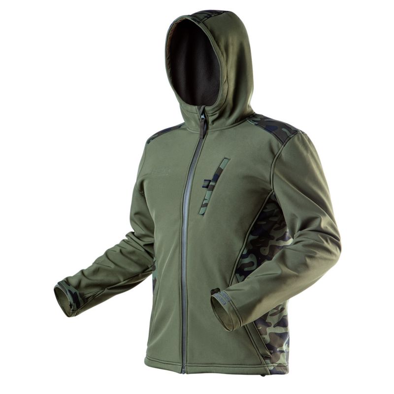 Kurtka softshell NEO TOOLS seria CAMO rozm. S zielona 1 szt.