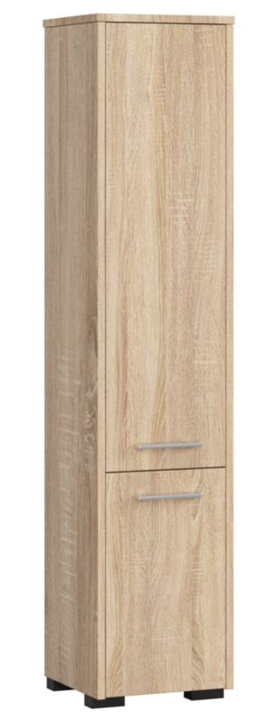 Słupek łazienkowy Akord Fin Dąb Sonoma 30 cm 2 drzwi kolor Dąb Sonoma mat 5 półek 30x30x140 cm 1 szt.