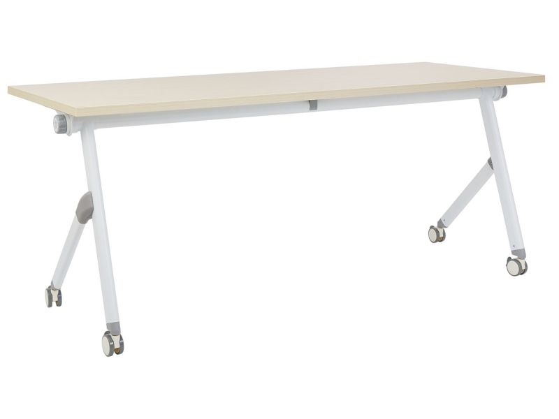 Składane biurko Z kółkami Jasne drewno Bendi 180 x 60 cm 1 szt.