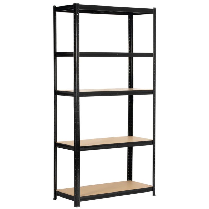 Regał metalowy Akord stalowy czarny 5 półek nośność 875kg 90x40x180 cm 1 szt.