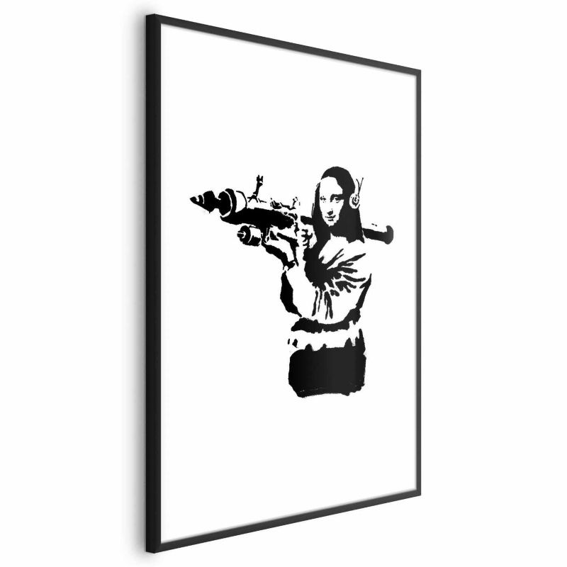 Plakat Artgeist Banksy Mona Lisa 40x60 cm z ramą czarną 1 szt