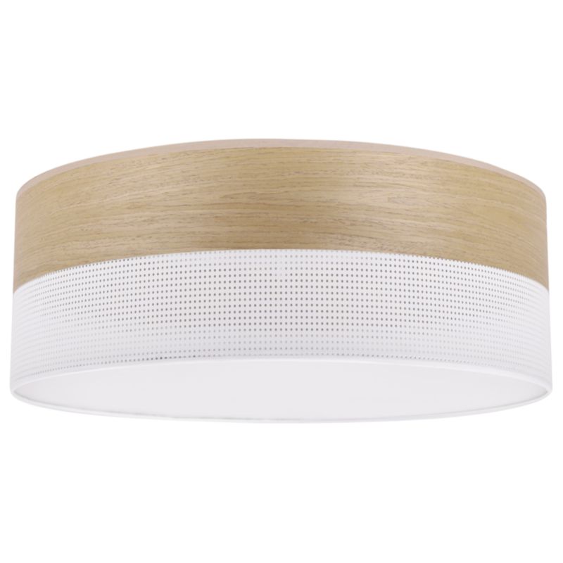 Lampa sufitowa wisząca Light Home LH Wood Plexi 3x E27 60W biały/dąb złocisty 40cm 1szt.