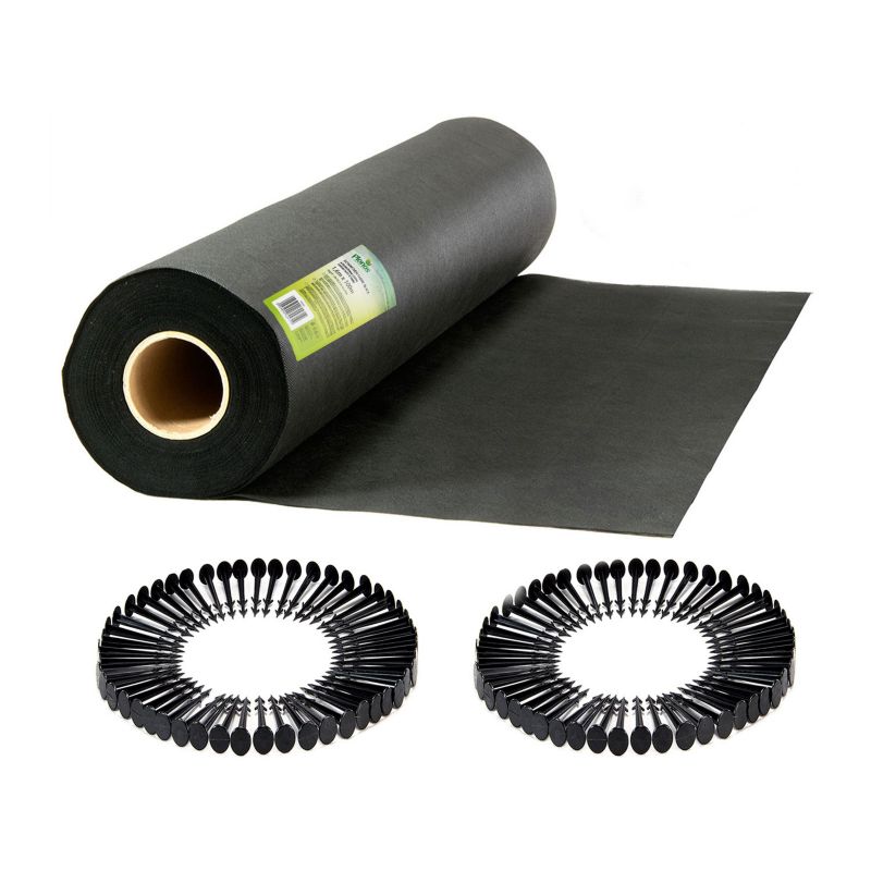 Agrowłóknina ogrodowa Plonos agrotkanina na chwasty 90 g/m² 1,6x100m + 100 szpilek 1 szt.