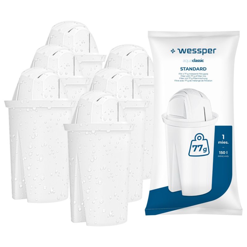 Filtr wody, Wessper, wkład, zamiennik do Brita Dafi Aquaphor, 6szt
