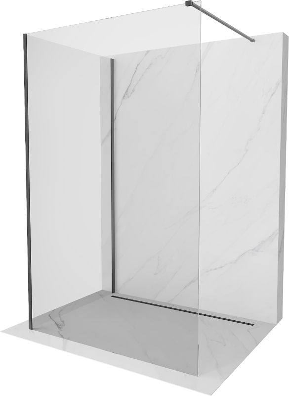 Ścianka prysznicowa walk-in Mexen Kioto transparent gun gray 115x100 cm 1 szt.