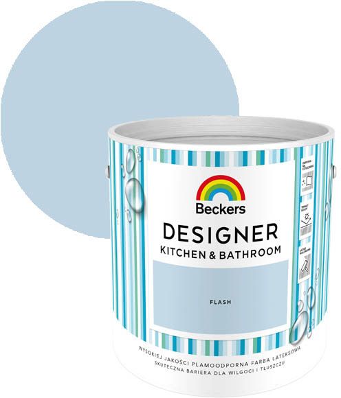 Farba kolorowa Beckers Designer Kitchen&Bathroom Flash 2,5 l