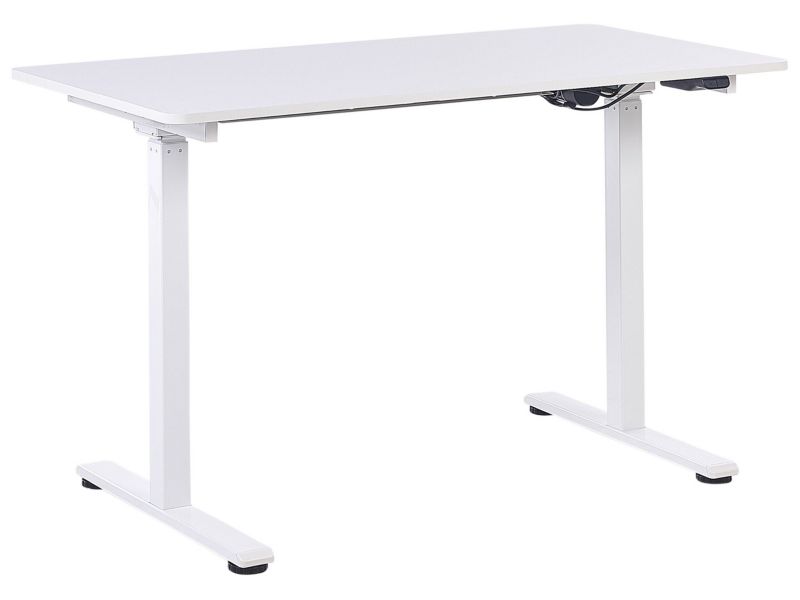 Biurko regulowane Elektryczny Biały Grifton 120 x 60 cm 1 szt.