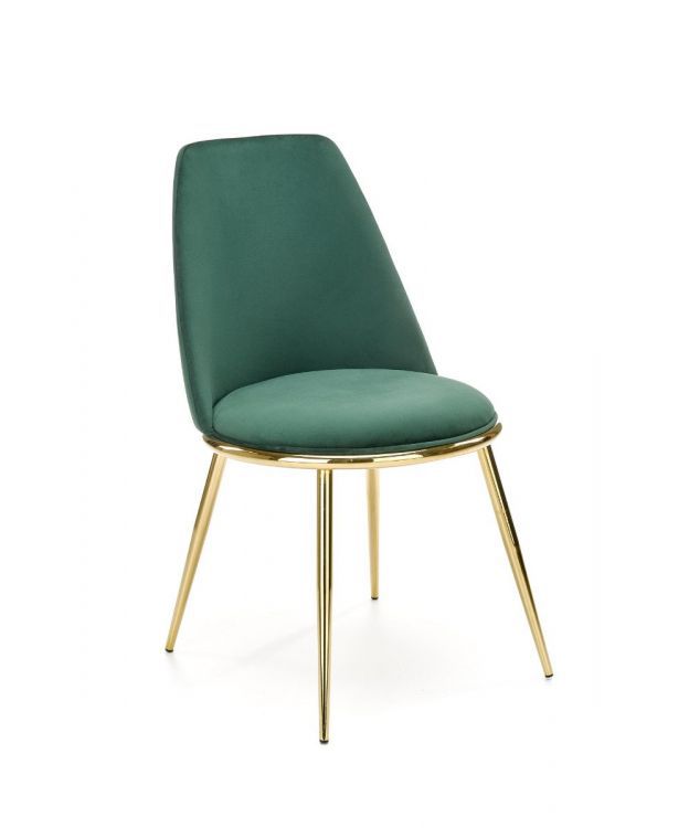 Krzesło Halmar tapicerowane K460 VELVET zielone 1 szt