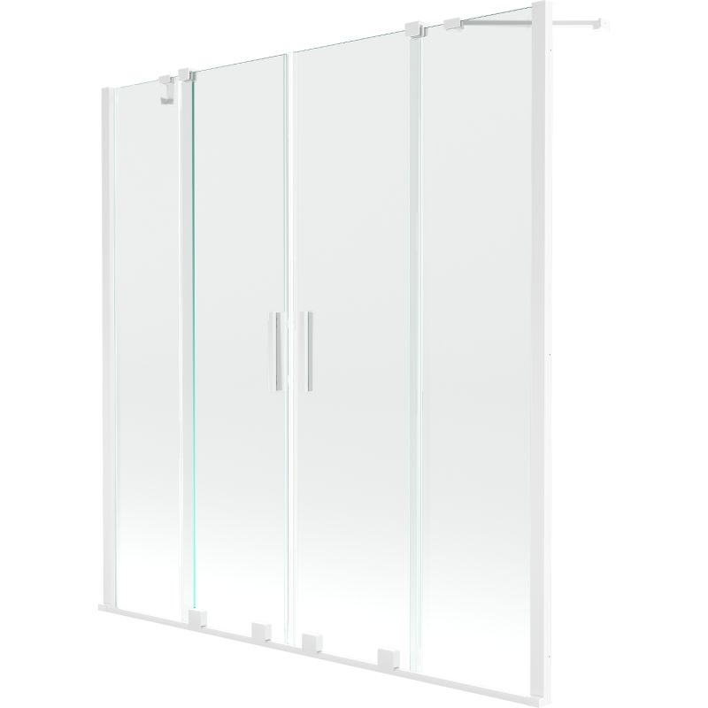 Parawan nawannowy 2-skrzydłowy Mexen Velar biały 160x150 cm 1 szt.