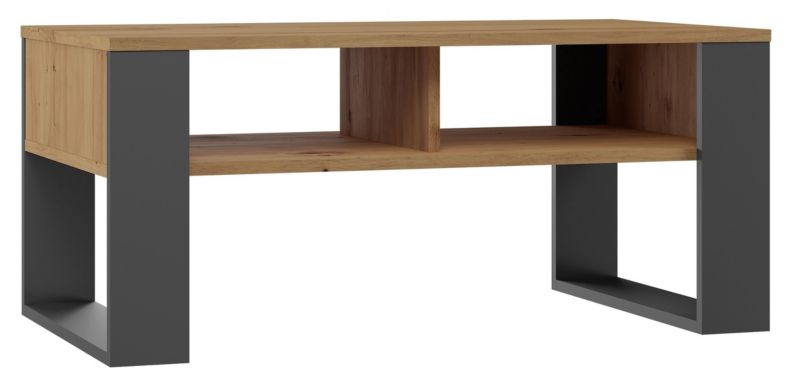 Stolik Kawowy Topeshop Ława Modern 2P Dąb Artisan Antracyt 58x90x50 cm 1 szt.