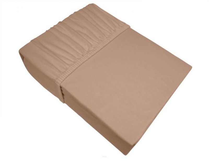 Prześcieradło Greno z gumką Jersey Bielbaw 120x200 beżowe 160 g/m2 Premium 1 szt