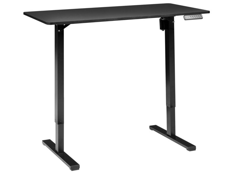 Biurko regulowane elektrycznie 120 x 60 cm czarne Tavares 1 szt.