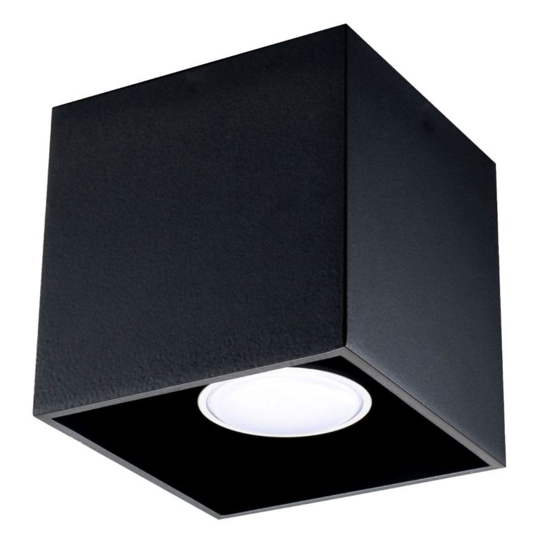 Plafon Sollux Lighting QUAD 1 czarny 1 szt.