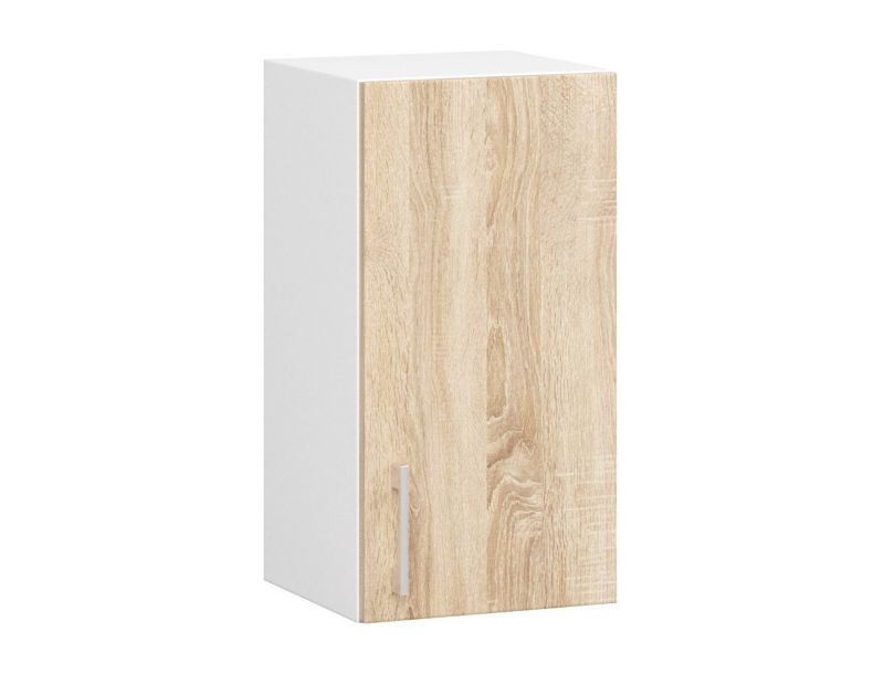 Szafka kuchenna Akord W30 system Lima Biała 30 cm 1 drzwi kolor Dąb Sonoma mat 2 półki 30x30,5x58 cm 1 szt.