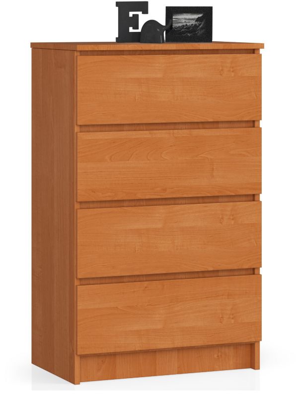 Komoda Akord K60 Olcha 60 cm 4 szuflady kolor Olcha mat 60x40x99 cm 1 szt.