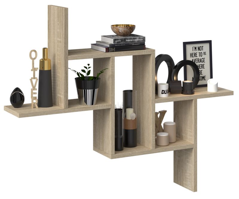 Regał Wiszący Topeshop Fiesta Dąb Sonoma Półki Ścienny 15x85x73,5 cm 1 szt.