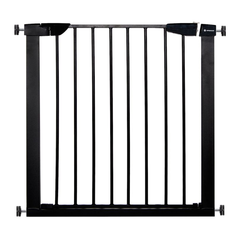 Bramka zabezpieczająca Springos barierka rozporowa 75-82 cm czarna 1 szt.