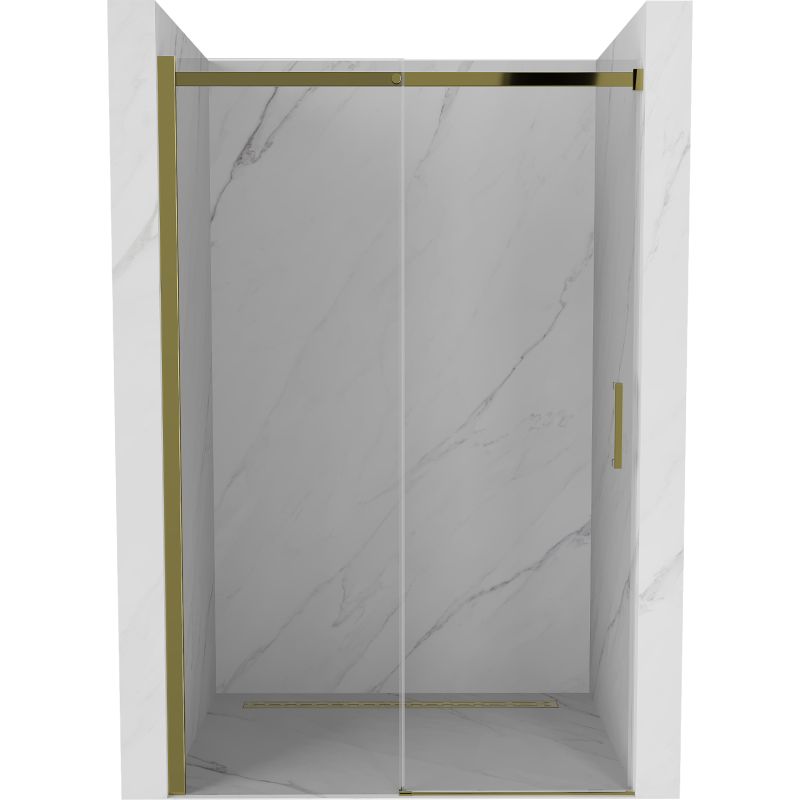 Drzwi prysznicowe przesuwne Mexen Omega złote 140x190 cm 1 szt.