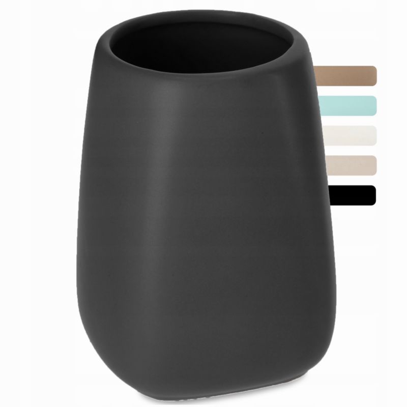 Kubek Łazienkowy KADAX Na Szczoteczkę Pastę Ceramiczny Szary 1 szt.