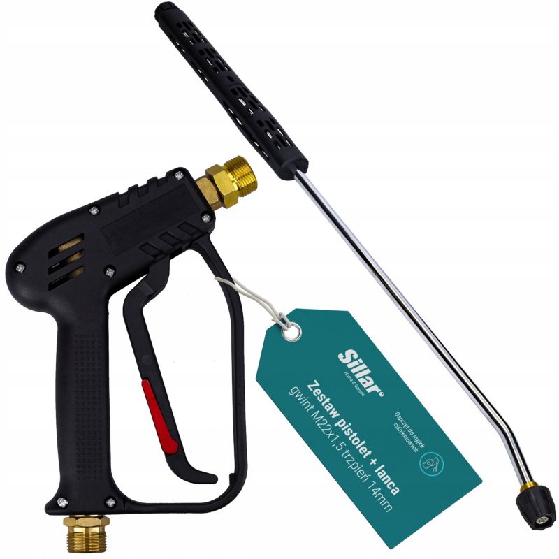Pistolet, lanca, Sillar, do myjek ciśnieniowych, zamiennik do Karcher HD HDS Kranzle, M22, 90cm, 2szt