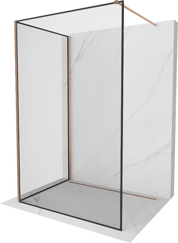 Ścianka prysznicowa walk-in Mexen Kioto czarny wzór 120x90 1 szt.