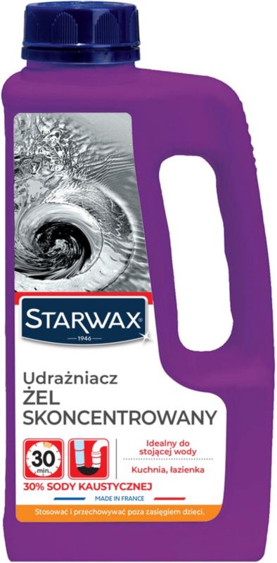 Odtykacz w żelu do zlewów, umywalek, brodzików, wanien Starwax 1 l