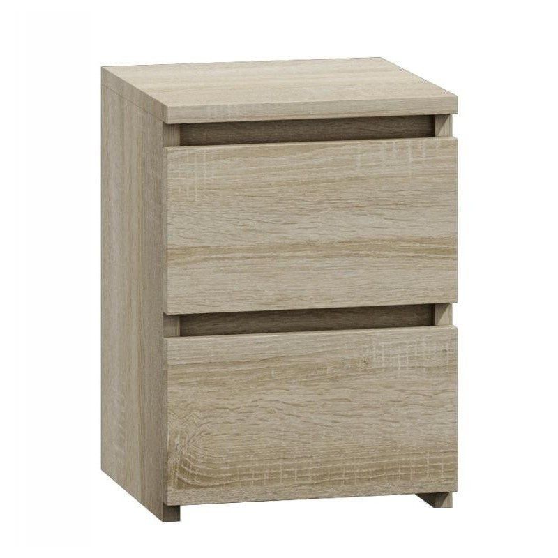 Szafka Nocna Topeshop Malwa M2 - Dąb Sonoma Z 2 Szufladami 30x30x40 cm 1 szt.